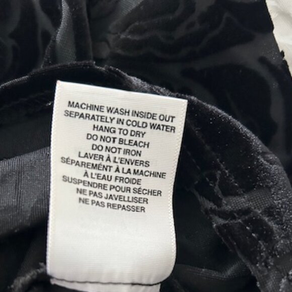 Sympli black cut velvet long sleeve crop top size 6 - Picture 5 of 5